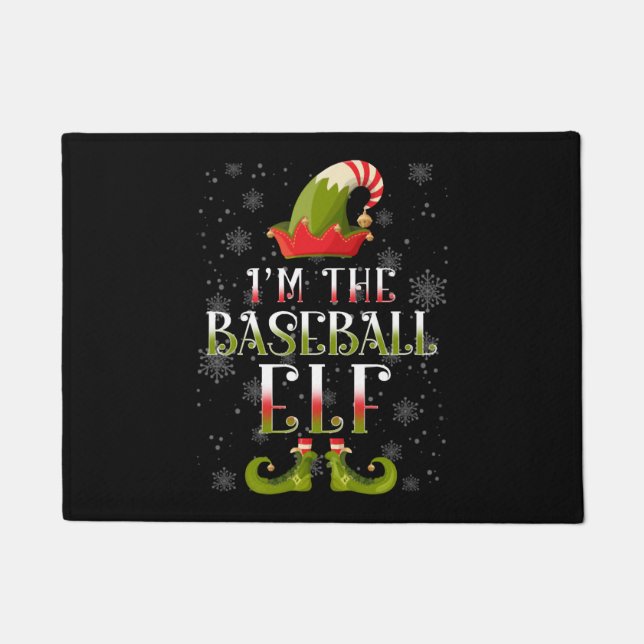 Felpudo Navidades del Elf de Béisbol (Anverso)