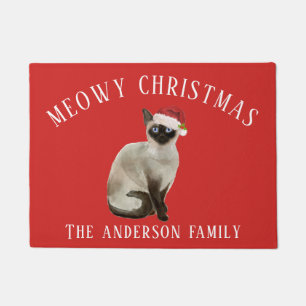 Felpudo Navidades del gato siamés Meowy