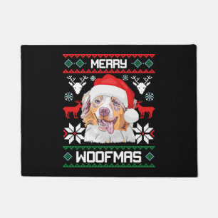 Felpudo Navidades del Pastor Australiano Merry Woofmas