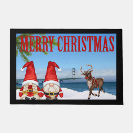 Felpudo Navidades del puente Mackinaw Door Mat