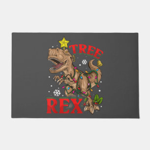 Felpudo Navidades Dinosaur Tree Rex Lights TRex Xmas Gift