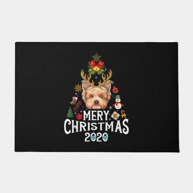 Felpudo Navidades divertidos 2020 Tree Yorkshire Mask Cost (Anverso)