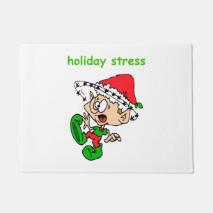 Felpudo Navidades divertidos Chiste Cute Elf Holiday Stres