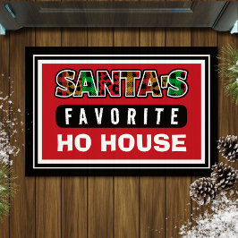 Felpudo Navidades divertidos de la casa de Ho House favori