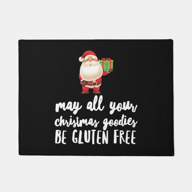 Felpudo Navidades divertidos Gluten Free (Anverso)