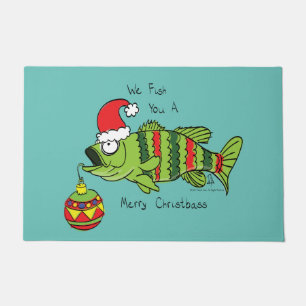 Felpudo Navidades divertidos Personalizado de pescado de p