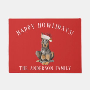 Felpudo Navidades Doberman