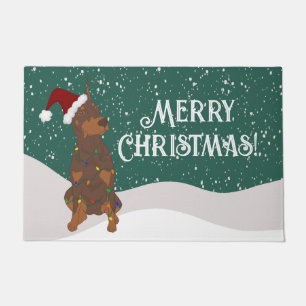 Felpudo Navidades Doberman Pinscher