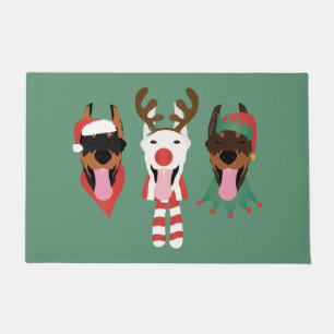 Felpudo Navidades Dobermann Dogs