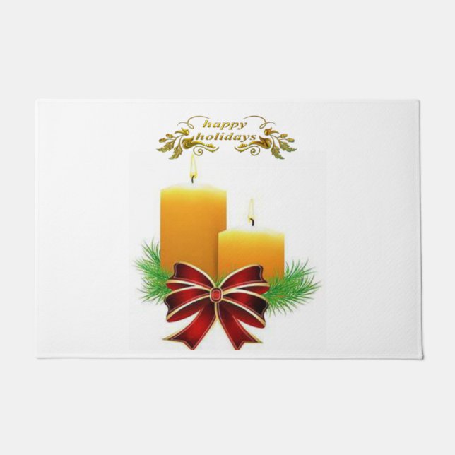 Felpudo Navidades Door Mat, Felices Fiestas (Anverso)