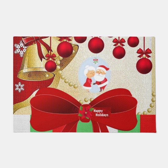 Felpudo Navidades Door Mat, Santa Happy Holidays (Anverso)