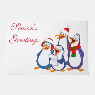 Felpudo Navidades Doormat-Merry Penguins