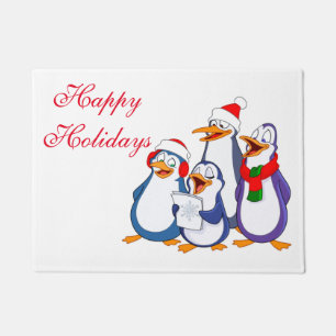 Felpudo Navidades Doormat-Merry Penguins