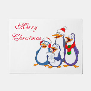 Felpudo Navidades Doormat-Merry Penguins