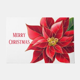 Felpudo Navidades Doormat-Poinsettia