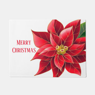 Felpudo Navidades Doormat-Poinsettia