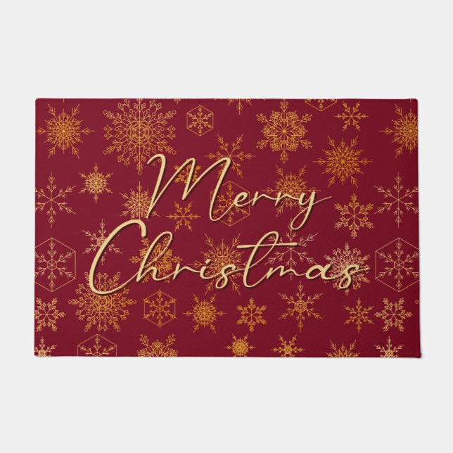 Felpudo Navidades elegantes de la época de la impresión de (Anverso)