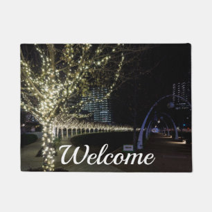 Felpudo Navidades En El Parque Klyde Warren Bienvenidos A