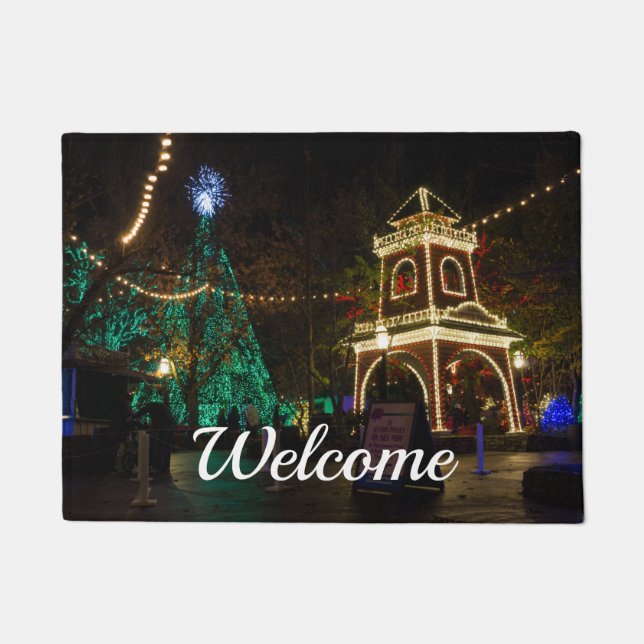 Felpudo Navidades En Silver Dollar City Welcome Doormat (Anverso)