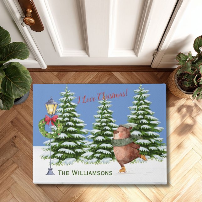 Felpudo Navidades encantadores de la escena Nombre de la f (Subido por el creador)