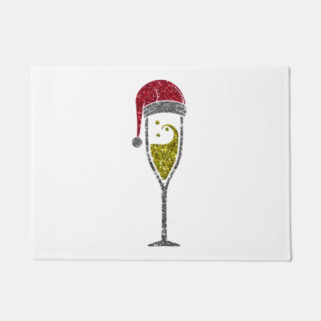 Felpudo Navidades espumosos del Prosecco de Champagne Invi (Anverso)