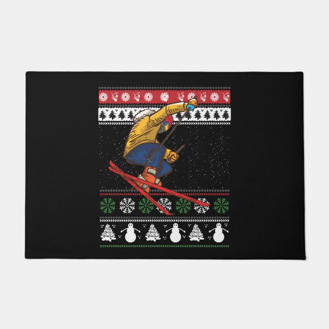 Felpudo Navidades feos al esquí (Anverso)