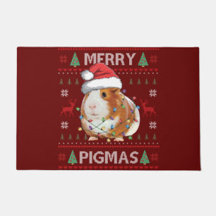 Felpudo Navidades feos de cerdo guineanos sudan máscaras d