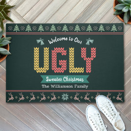 Felpudo Navidades feos endulzan el cuchillo nórdico de caz