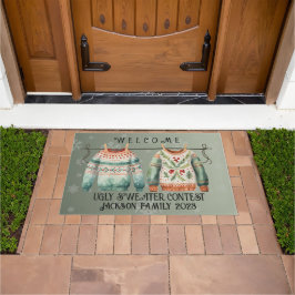 Felpudo Navidades feos Sweater Welcome Mat