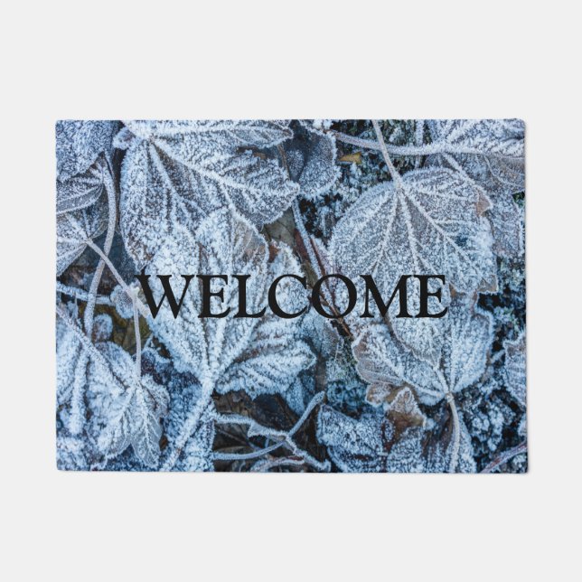 Felpudo Navidades Fiesta Blue Leaves Vacaciones de Nieve I (Anverso)