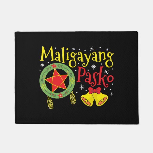 Felpudo Navidades filipinos Maligayang Pasko (Anverso)