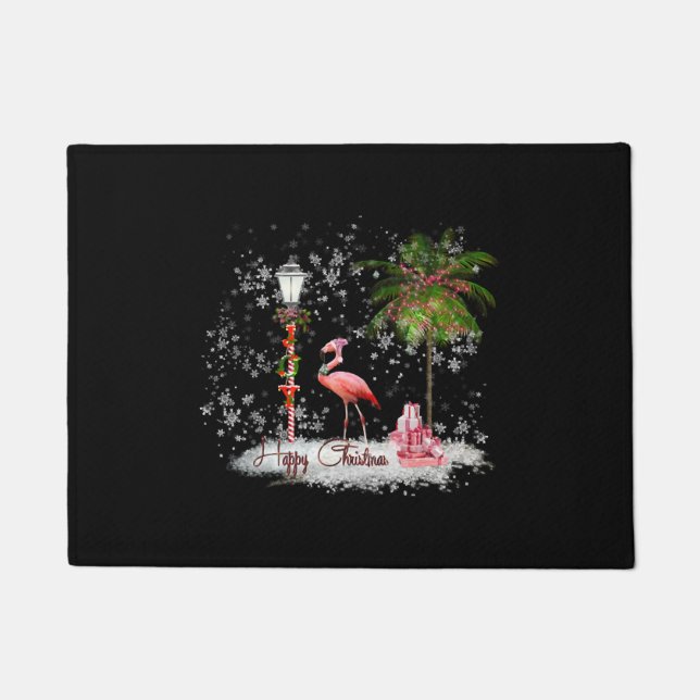 Felpudo Navidades Flamingo Deseos (Anverso)