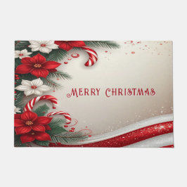 Felpudo Navidades Floral Candy Canes Holiday Doormat