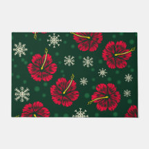 Navidades Florales Tropicales Hibiscus Snowflakes 