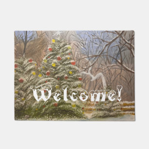 Felpudo Navidades forestales, por Gary Poling
