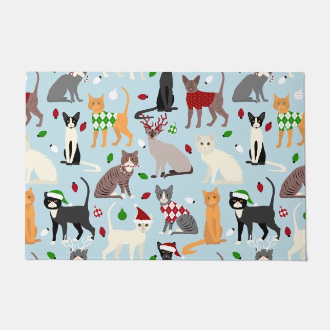 Felpudo Navidades Gats Doormat (Anverso)