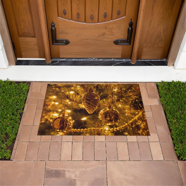 Felpudo Navidades Gold Pine Cone (Exterior)