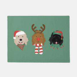 Felpudo Navidades Goldendoodle Dogs