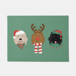 Felpudo Navidades Goldendoodle Dogs