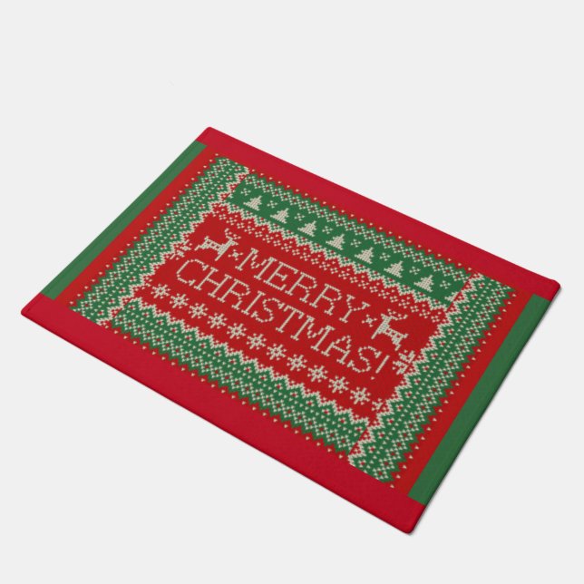 Felpudo Navidades graciosos Dormat Doormat de bienvenida (Angular)