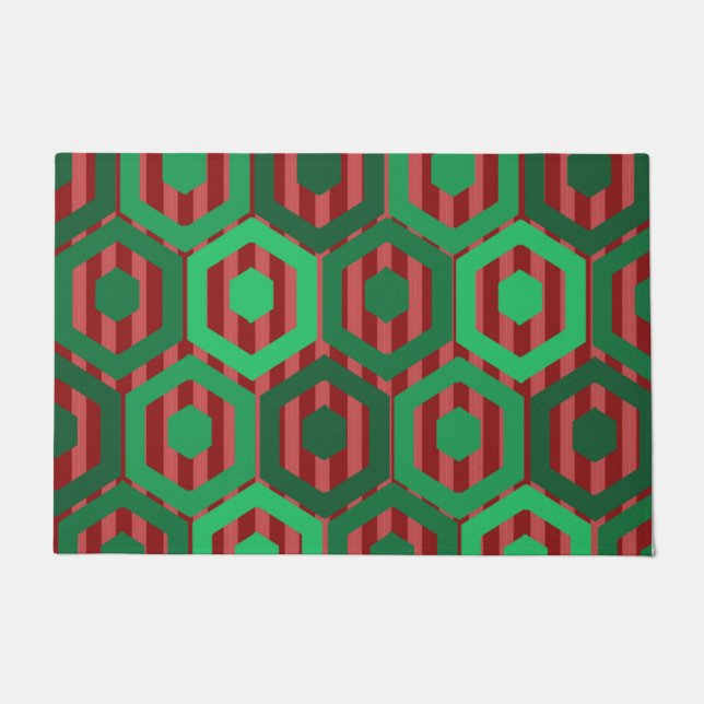 Felpudo Navidades Hexagons (Anverso)