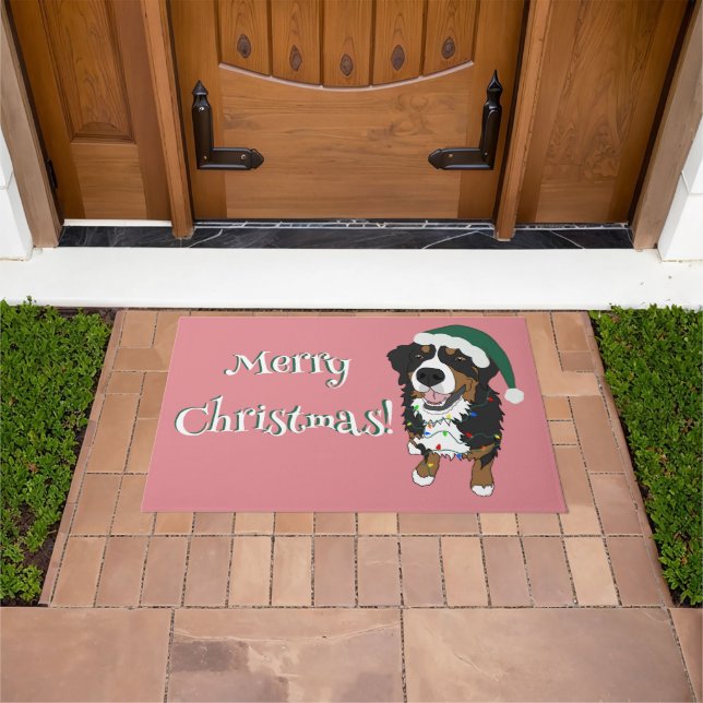 Felpudo Navidades Holiday Bernese Mountain Dog (Exterior)