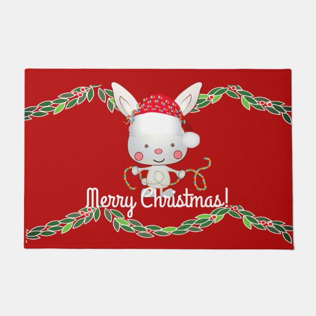 Felpudo Navidades Holiday Bunny (Anverso)