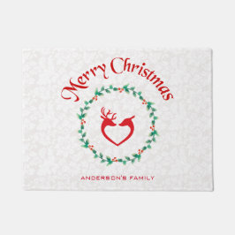 Felpudo Navidades Holly Berries Wreath