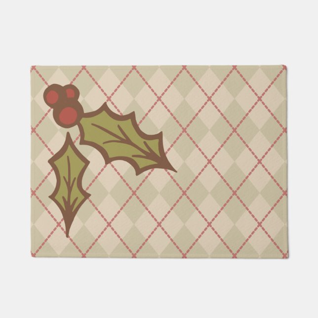Felpudo Navidades Holly Doormat (Anverso)