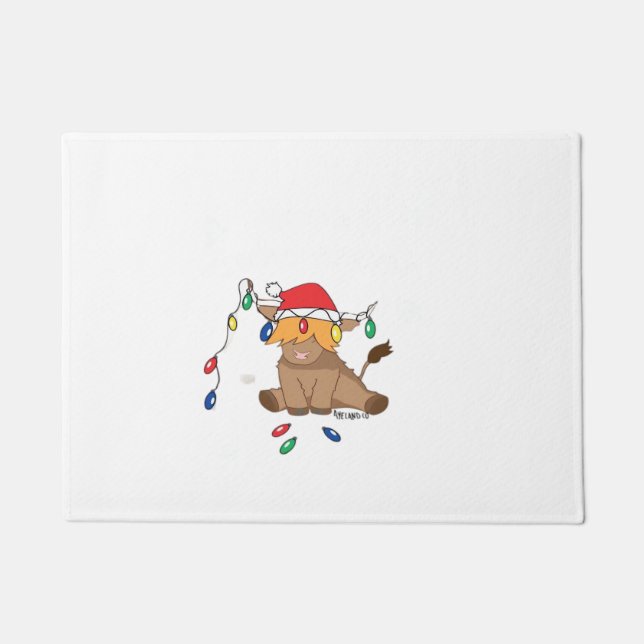 Felpudo Navidades iluminan el encanto del suéter fea de va (Anverso)