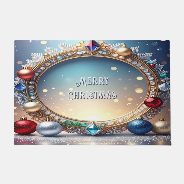 Felpudo Navidades Jewel Frame Holiday Doormat (Anverso)