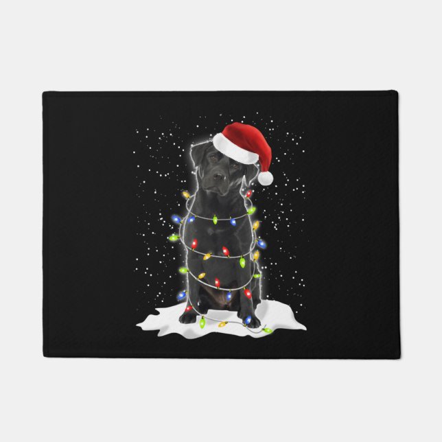 Felpudo Navidades Labrador Negro Perro Lover Sweate Shirt  (Anverso)