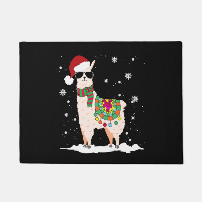 Felpudo Navidades Llama - Navidades de la Alpaca (Anverso)