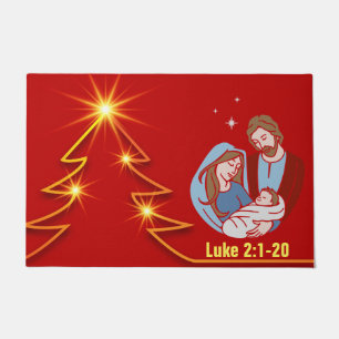 Felpudo Navidades Mat Jesus Birth -24" x 36" Puerta Mat